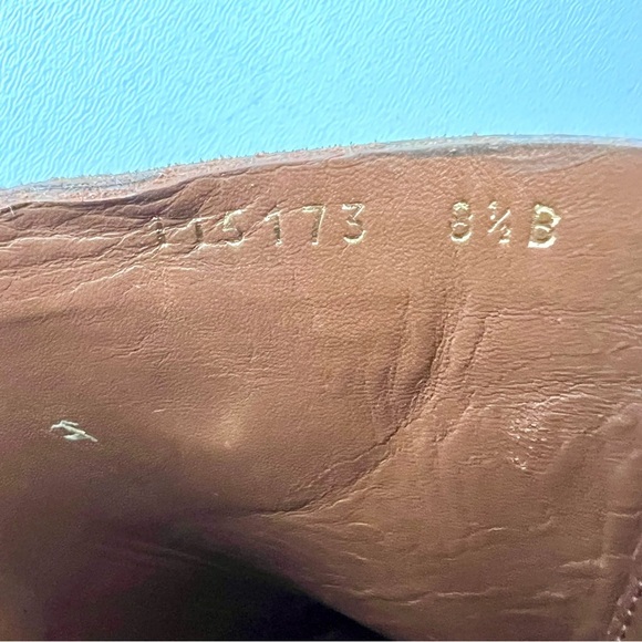 GUCCI | Brown Suede Horsebit Nailhead High Heel Wood Mule Clogs Platform US 8.5 - Picture 16 of 16